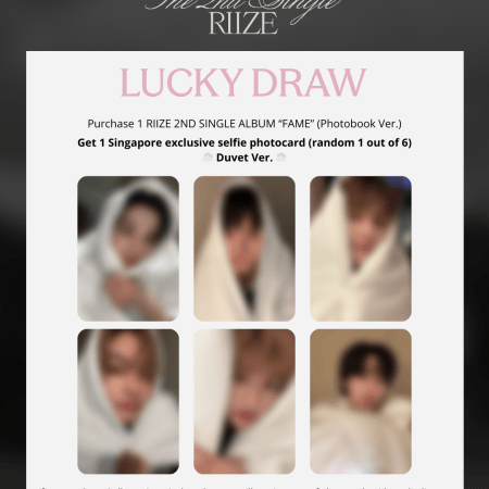 RIIZE 2ND SINGLE ALBUM “FAME” – LUCKY DRAW EVENT – iMeSG